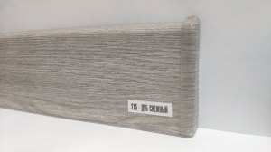 Плинтус напольный Идеал Деконика 70мм 2,2м, Дуб снежный