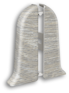 Заглушка для плинтуса Идеал Классик 55мм (2шт), Ясень серый