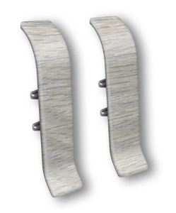 Соединитель для плинтуса 55мм "Идеал Классик" (2шт. во флоупак), 253 Ясень серый