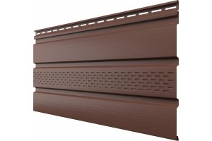Софит ТН ОПТИМА, частично перфорированный, каштан (коричневый), 3 м